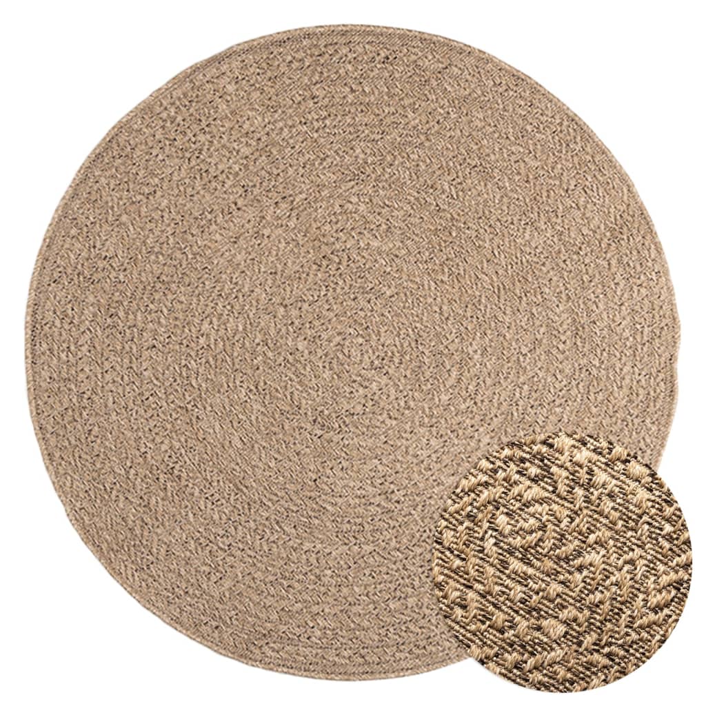 ZIZUR rug 120 cm jute look indoor and outdoor