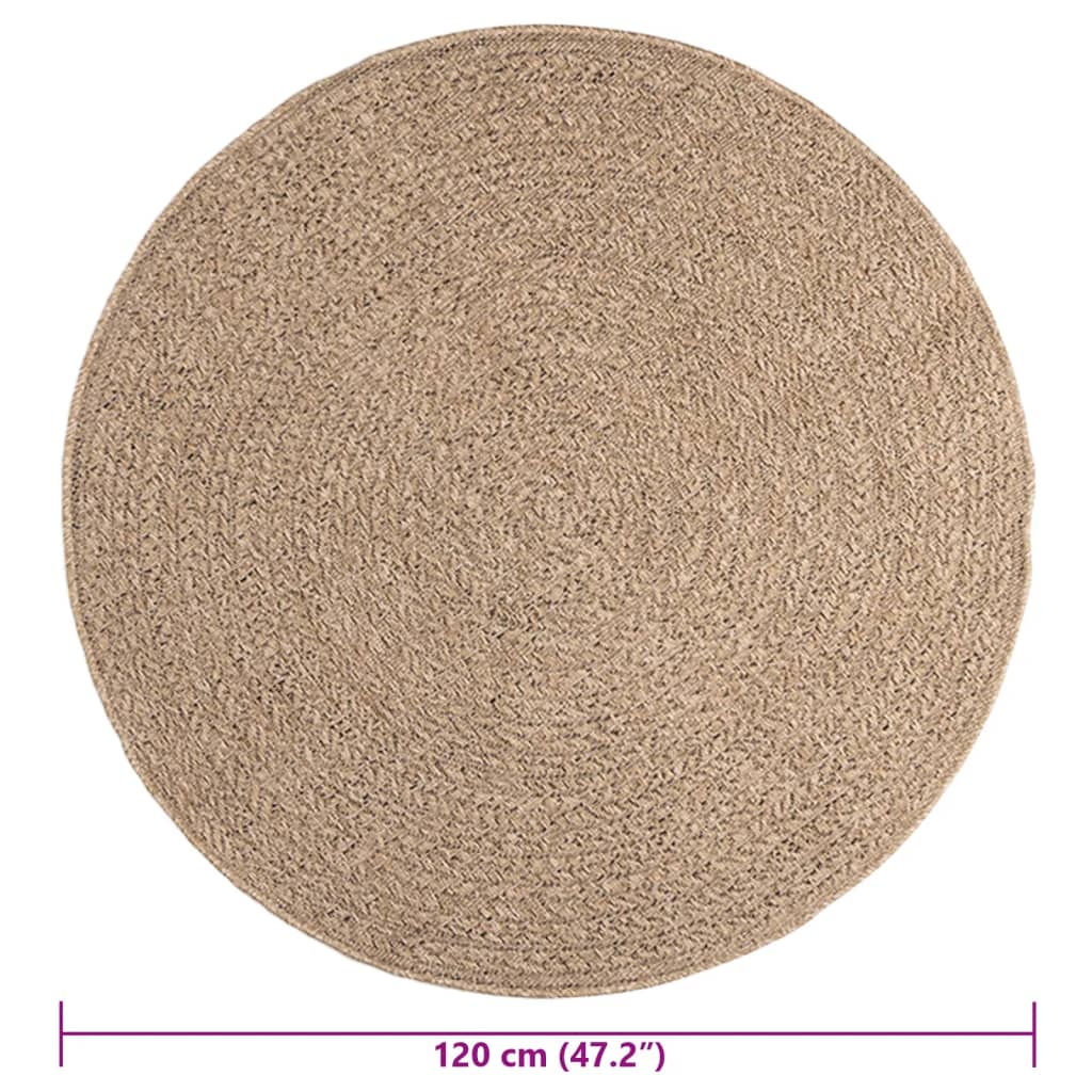 ZIZUR rug 120 cm jute look indoor and outdoor