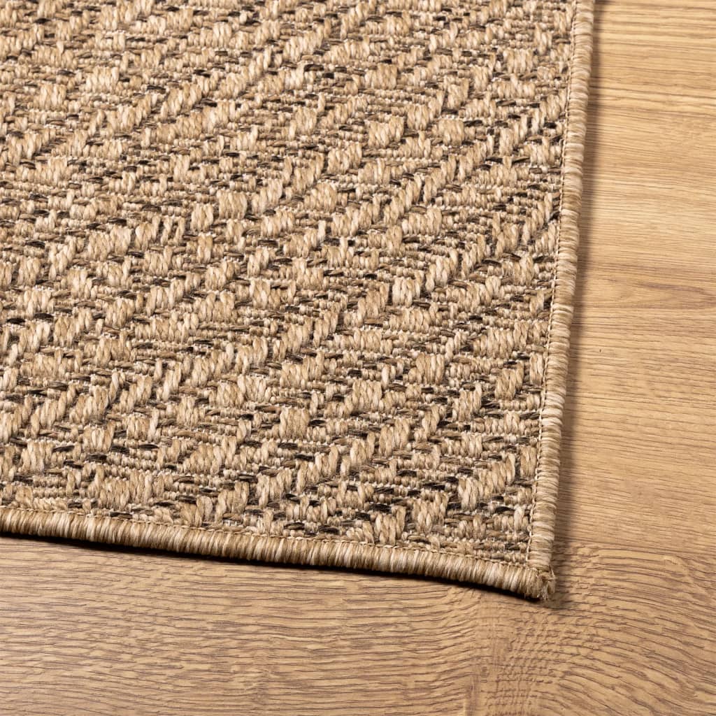 Tapis 120x170 cm aspect jute intérieur et extérieur