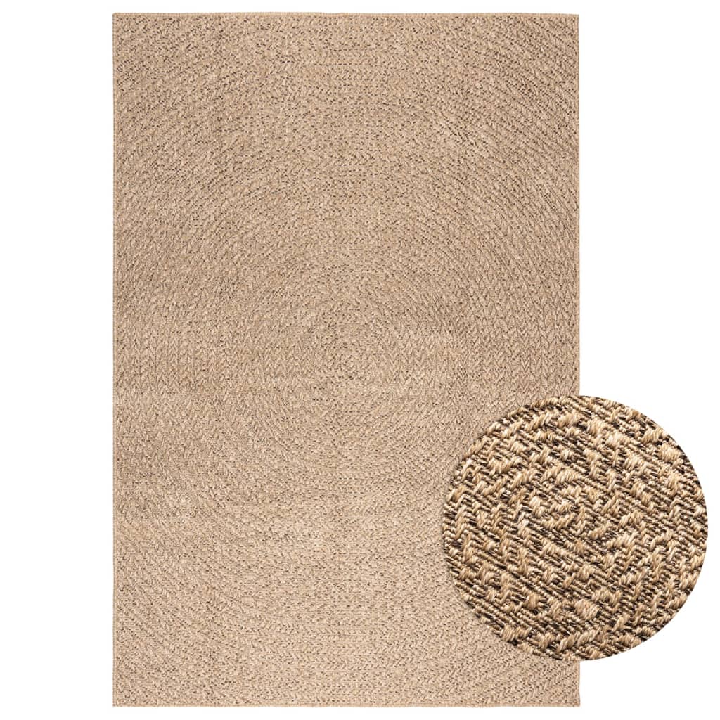 Teppich ZIZUR 140x200 cm Jute-Optik Indoor und Outdoor