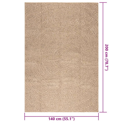 Teppich ZIZUR 140x200 cm Jute-Optik Indoor und Outdoor