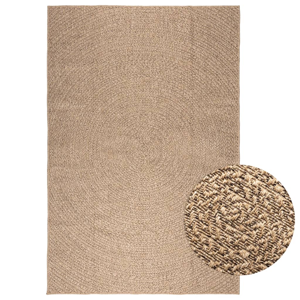 Tapis 160x230 cm aspect jute intérieur et extérieur