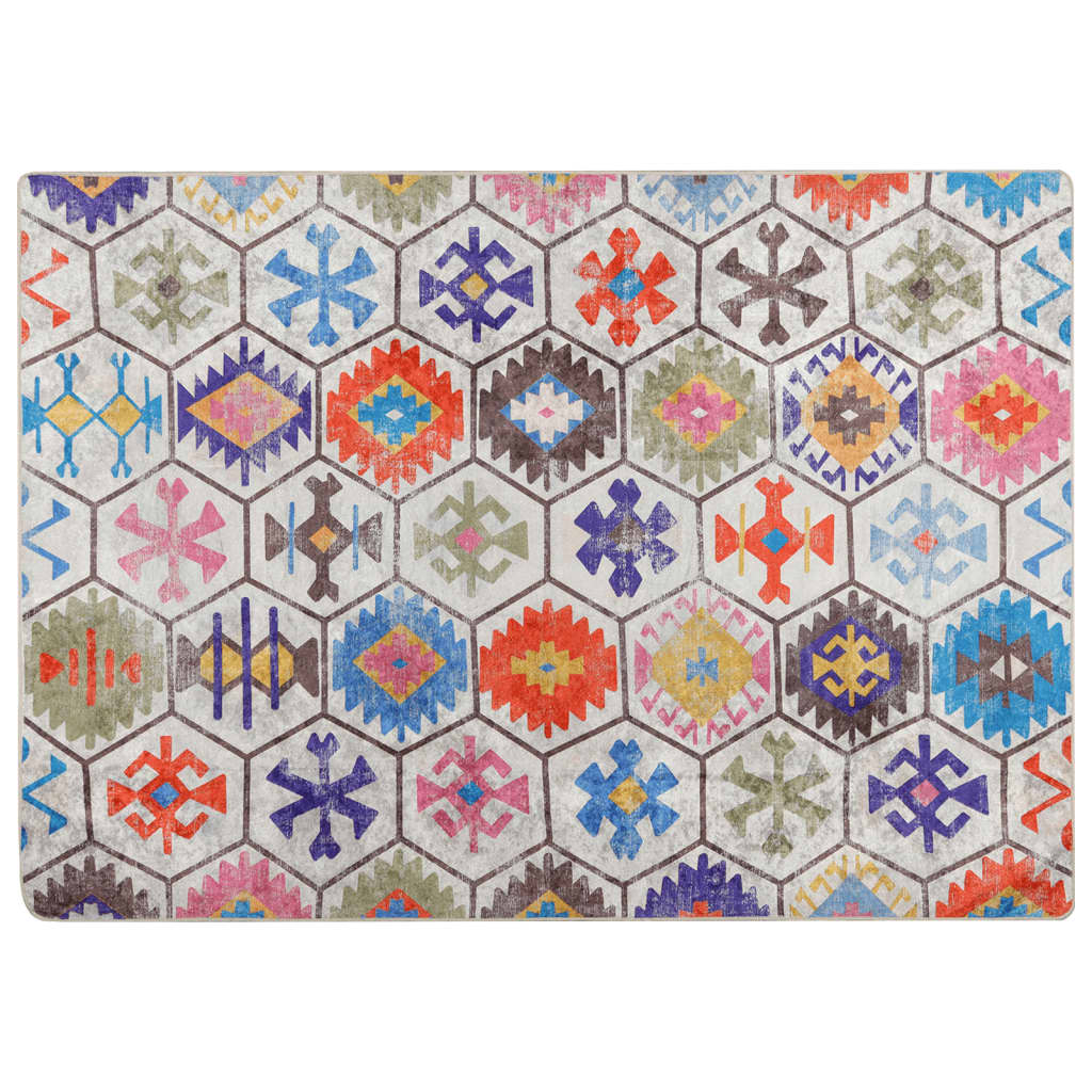 Teppich Waschbar Mehrfarbig 80x150 cm
