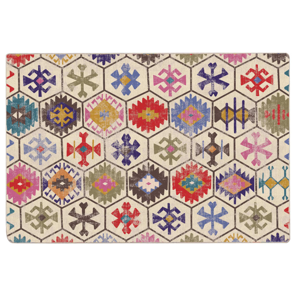 Teppich Waschbar Mehrfarbig 120x180 cm