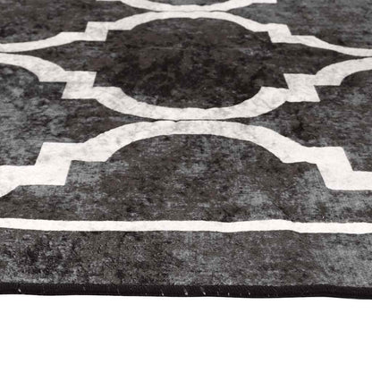Teppich Waschbar Schwarz und Weiß 160x230 cm