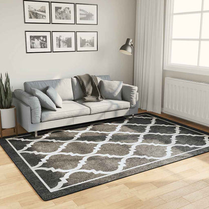 Teppich Waschbar Schwarz und Weiß 160x230 cm