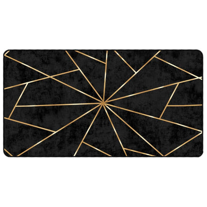 Teppich Waschbar Schwarz und Golden 80x150 cm