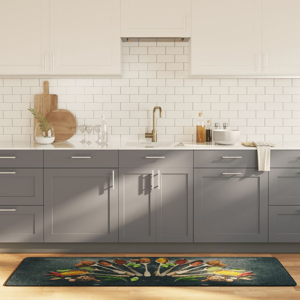 Küchenteppich Mehrfarbig 60x180 cm Waschbar