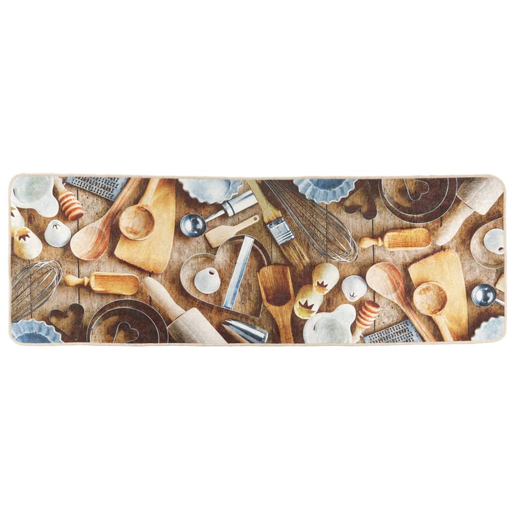 Küchenteppich Mehrfarbig 60x180 cm Waschbar