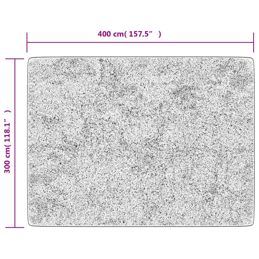 Teppich Waschbar Schwarz und Golden 400x300 cm