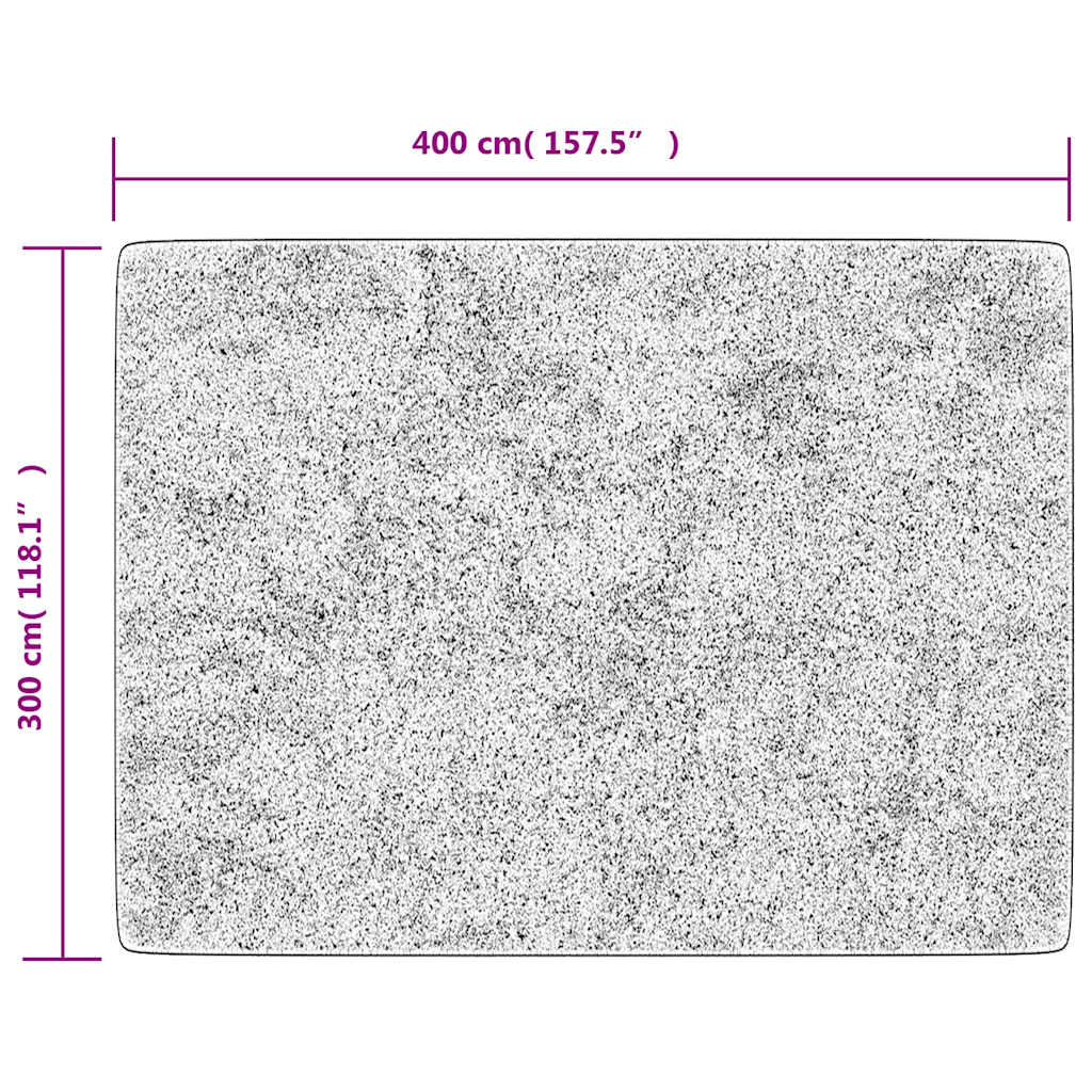Teppich Waschbar Grau 400x300 cm