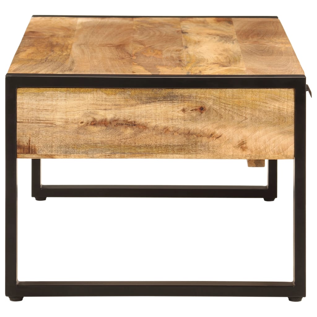 Table basse 100x54x40 cm en manguier massif et fer