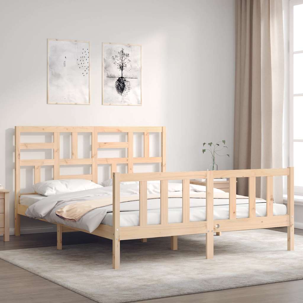 Massivholzbett ohne Matratze 160x200 cm Kiefernholz
