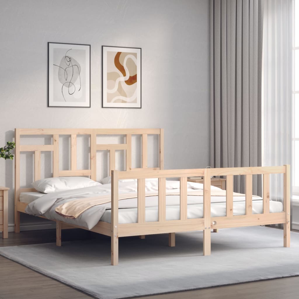 Massivholzbett ohne Matratze 160x200 cm Kiefernholz