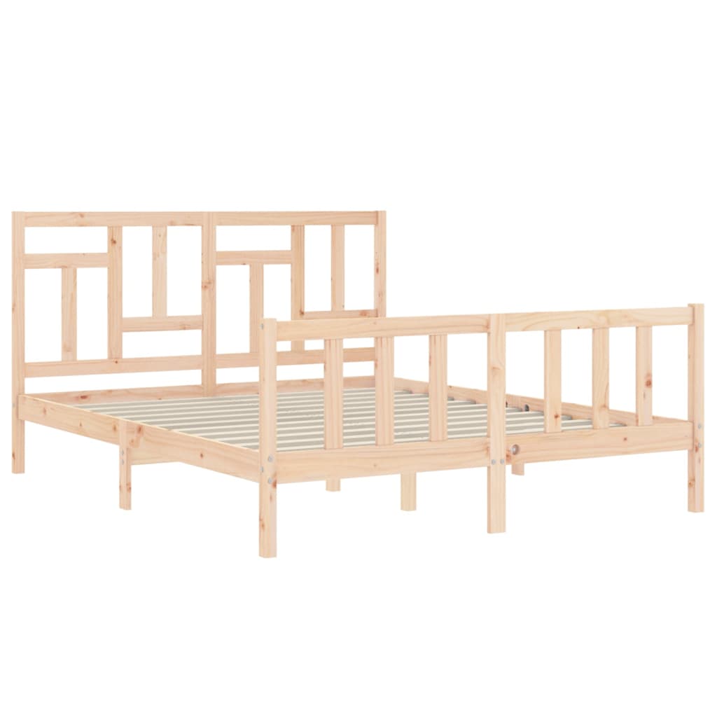 Massivholzbett ohne Matratze 160x200 cm Kiefernholz