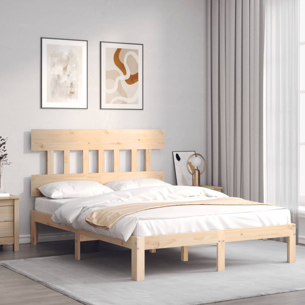 Massivholzbett ohne Matratze 140x190 cm Kiefernholz
