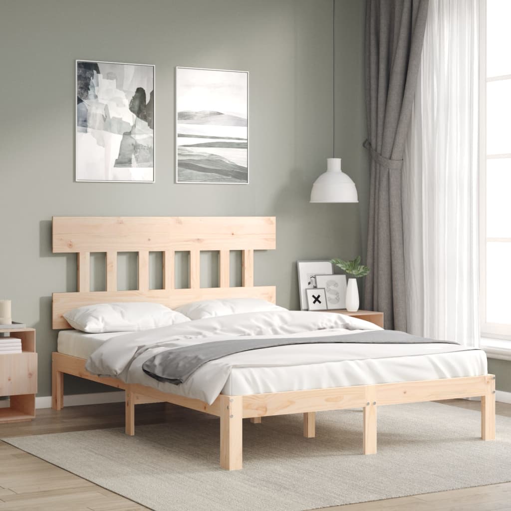 Massivholzbett ohne Matratze 140x190 cm Kiefernholz