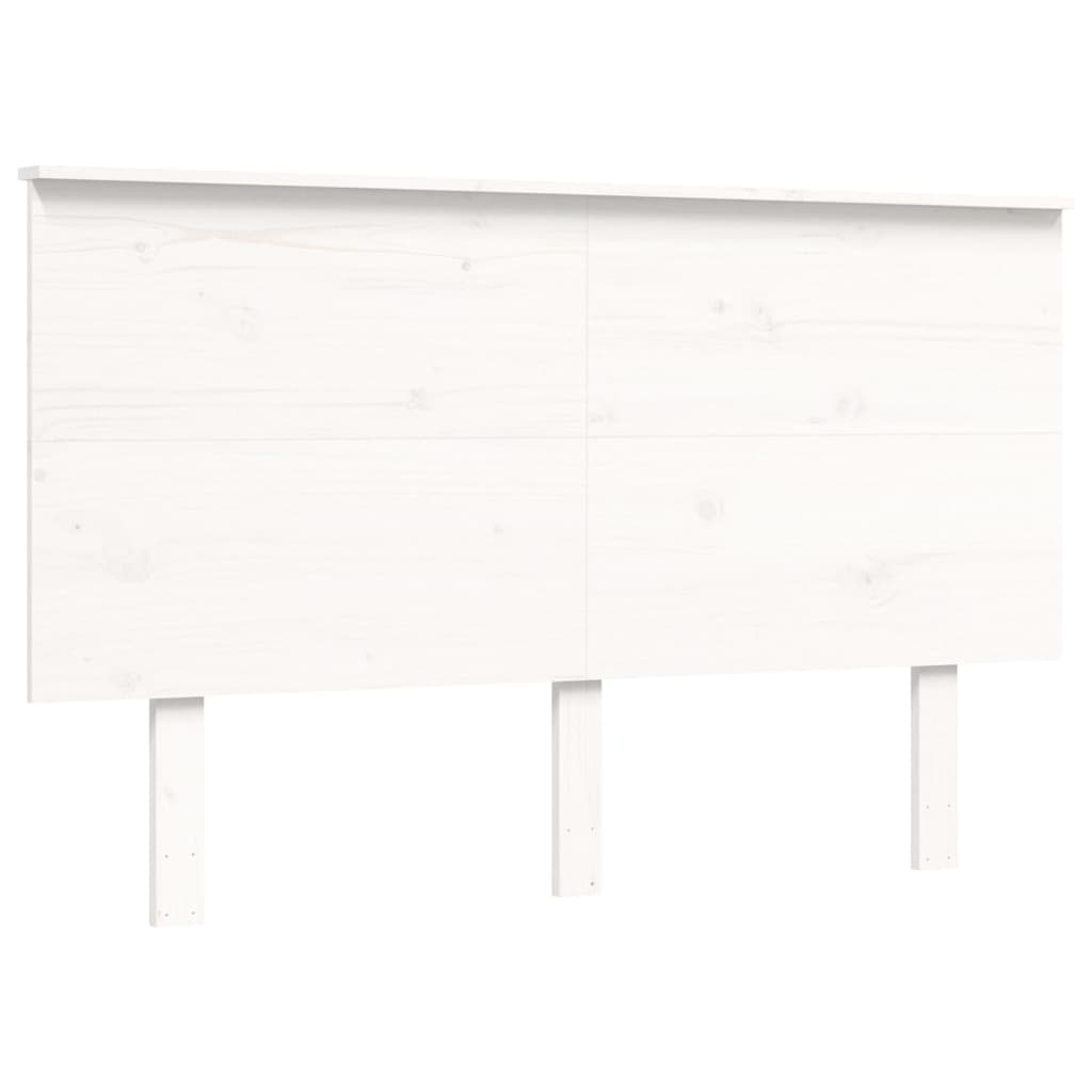 Massivholzbett ohne Matratze Weiß 120x200 cm Kiefernholz