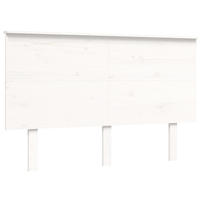 Massivholzbett ohne Matratze Weiß 120x200 cm Kiefernholz