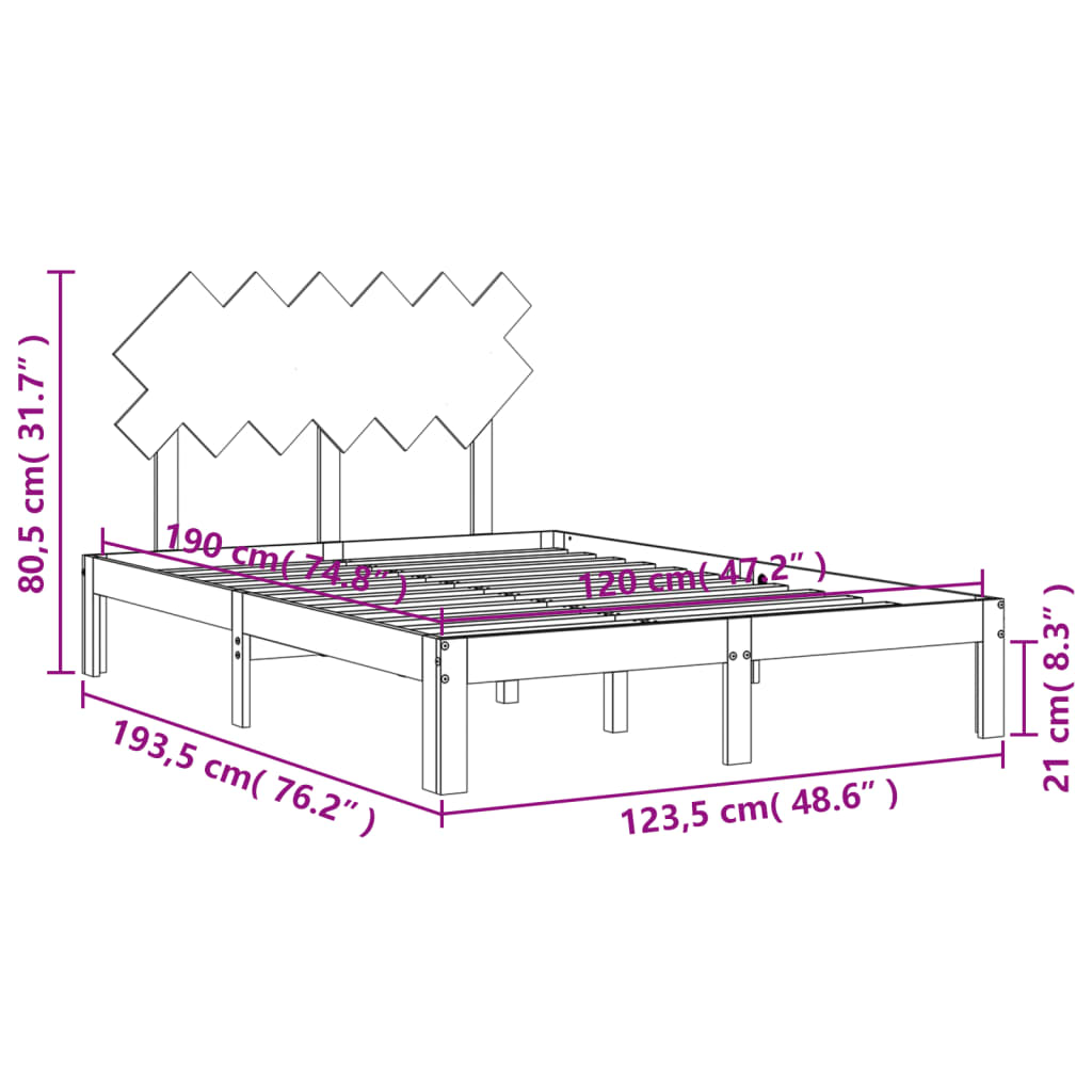 Bettgestell ohne Matratze Klein Doppelbett Massivholz Kiefer