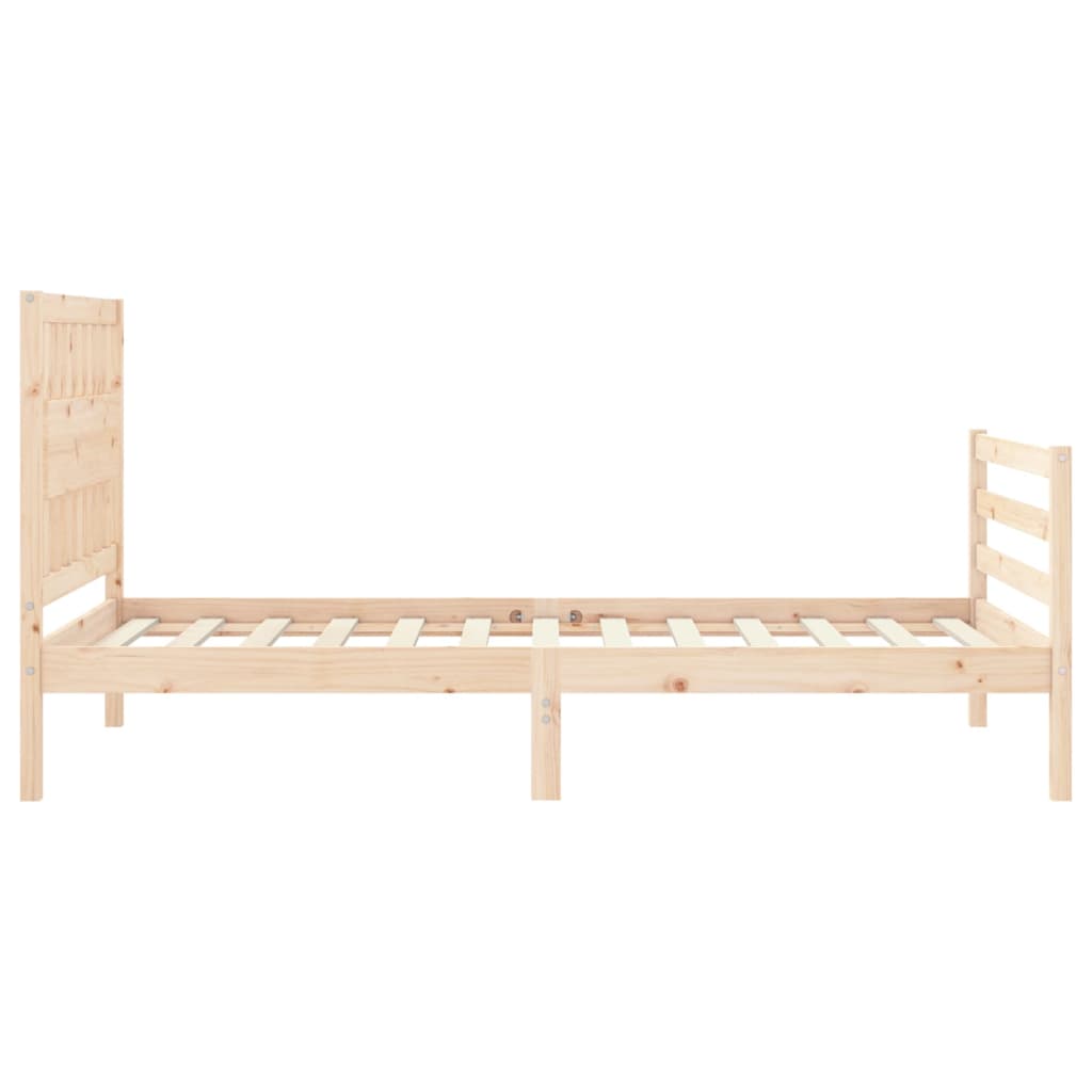 Massivholzbett mit Kopfteil 100x200 cm