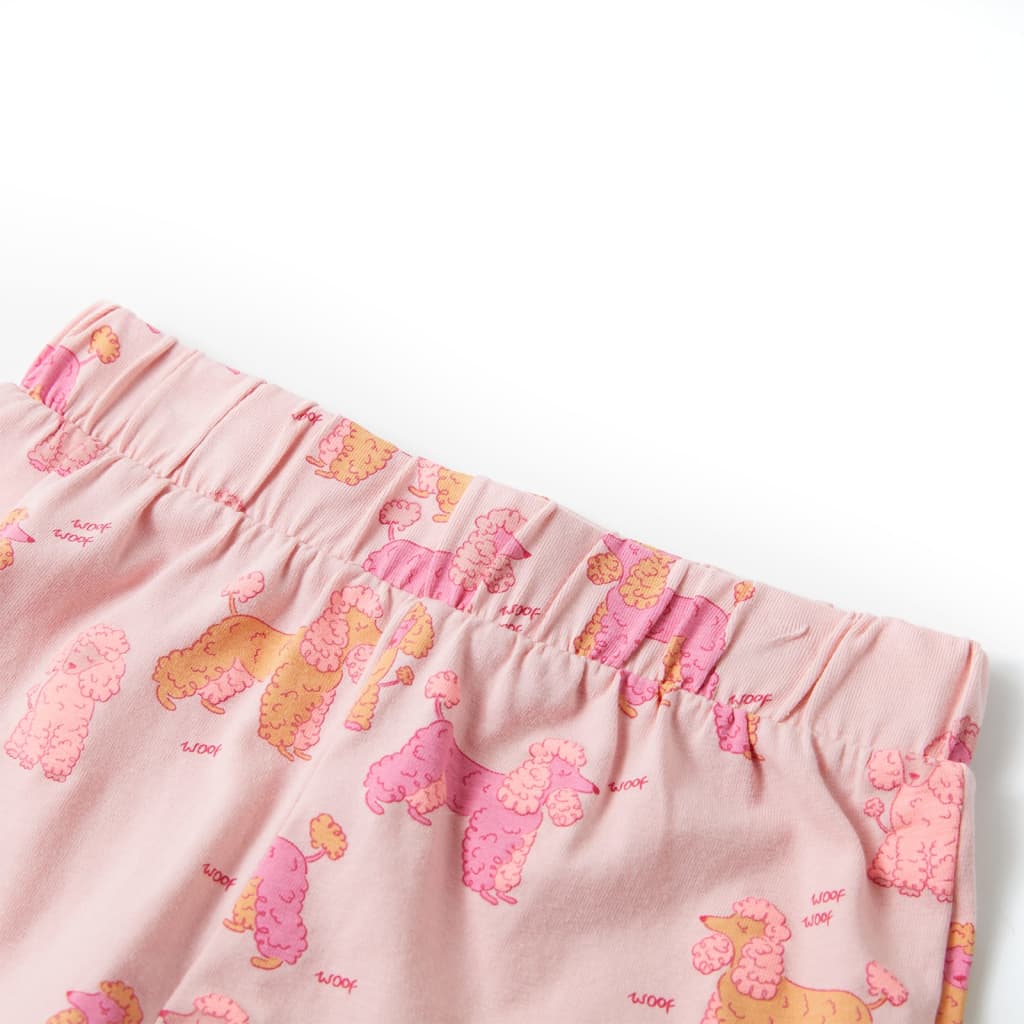 Kinderpyjama mit Kurzen Ärmeln Hellrosa 104