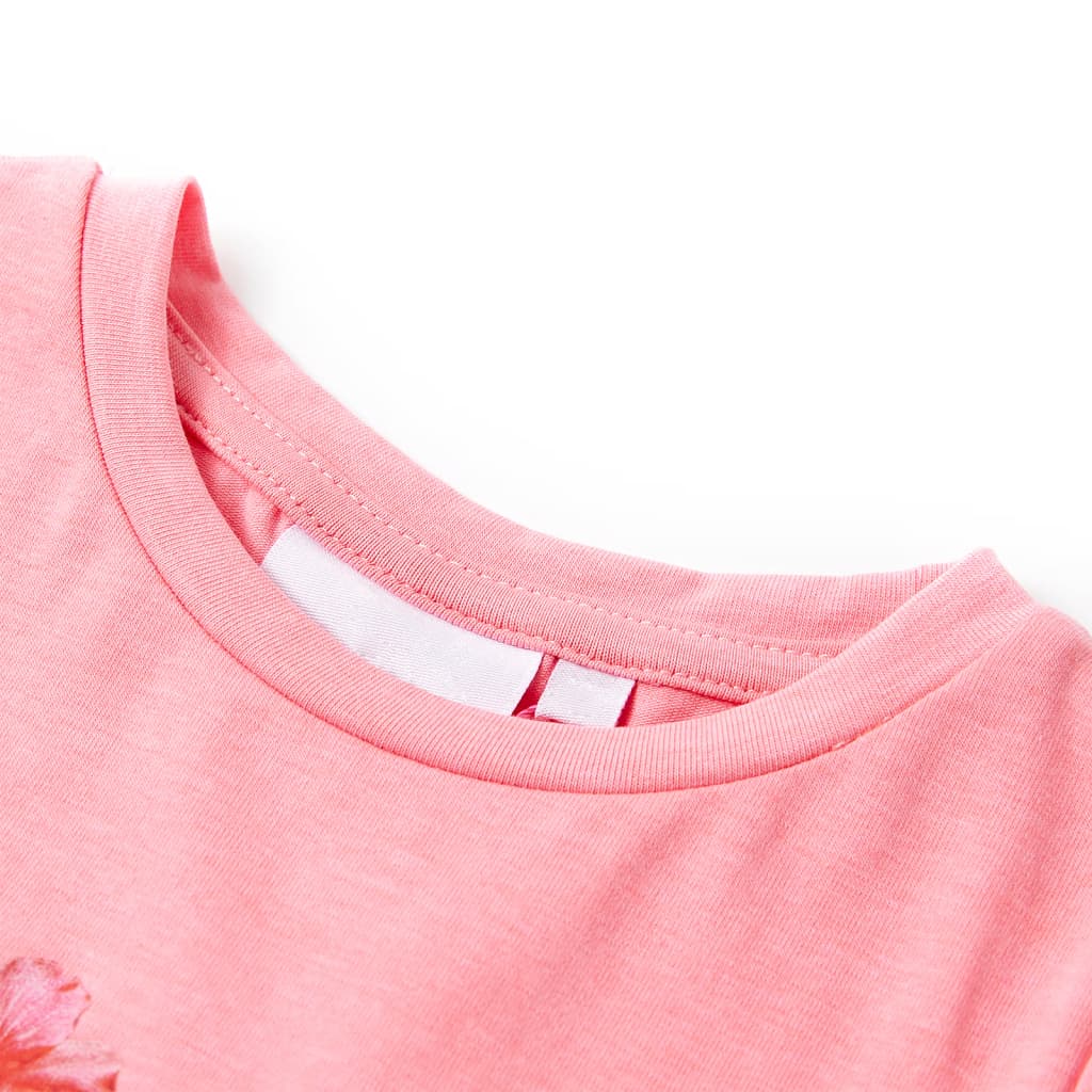 Kinder-T-Shirt Neonrosa 116