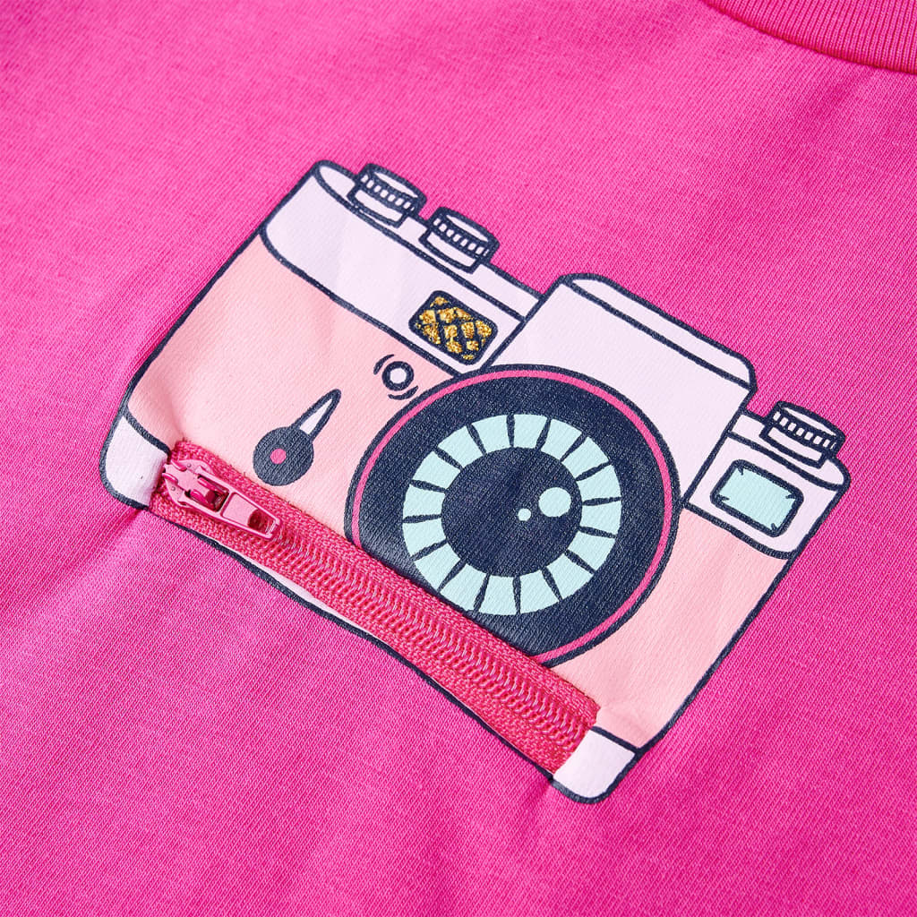 Kinder-T-Shirt Dunkelrosa 128