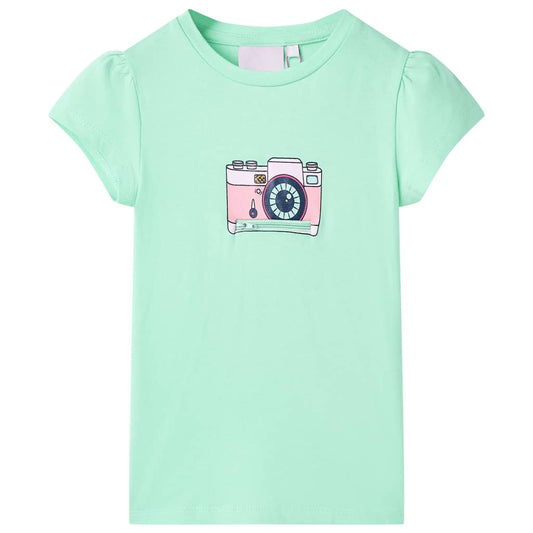 Kinder-T-Shirt Knallgrün 92