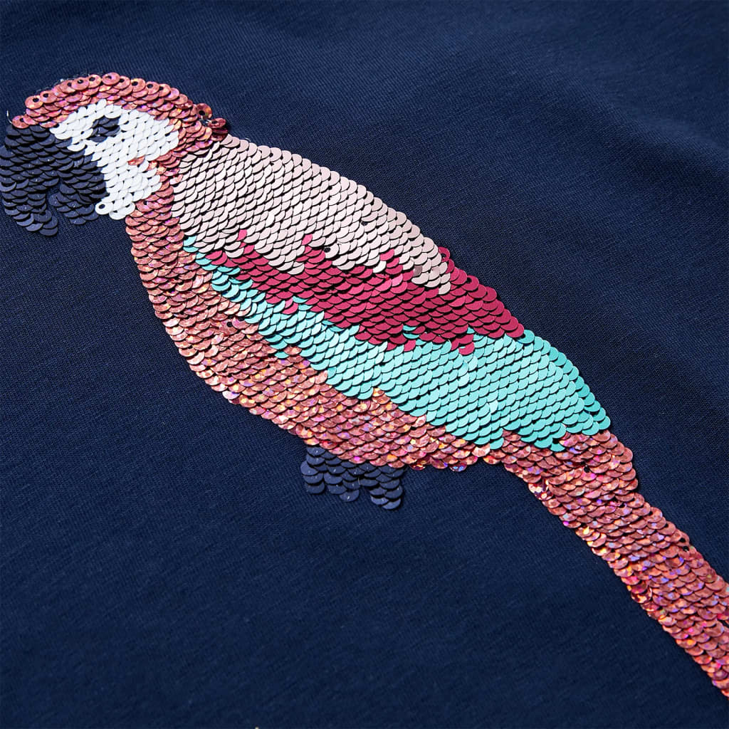 Kinder-T-Shirt Marineblau 140