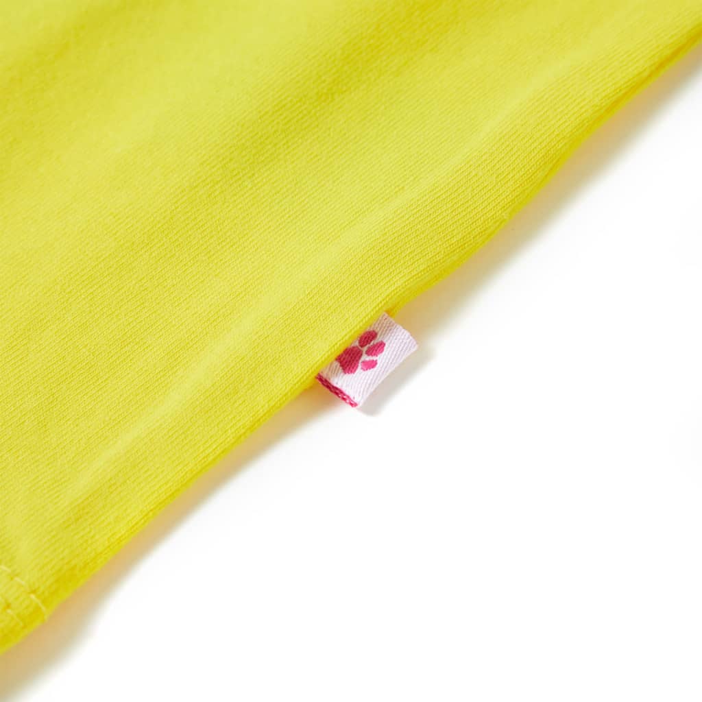 Kinder-T-Shirt mit Flügelärmeln Knallgelb 116