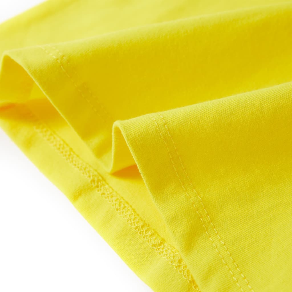 Kinder-T-Shirt mit Flügelärmeln Knallgelb 128