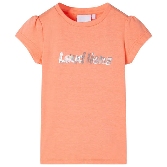 Kinder-T-Shirt mit Flügelärmeln Neonorange 92
