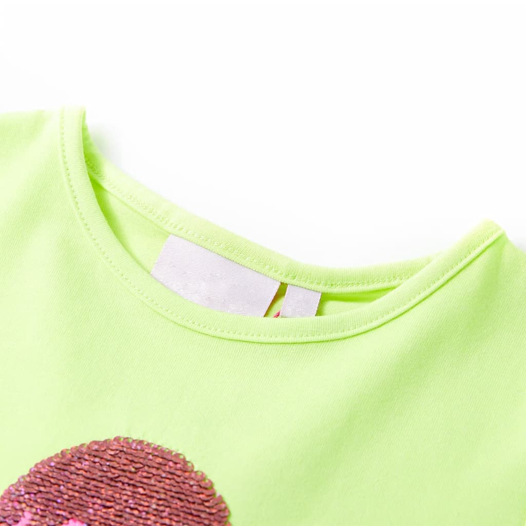 Kinder-T-Shirt Neongelb 128