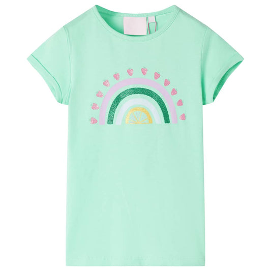 Kinder-T-Shirt Knallgrün 92