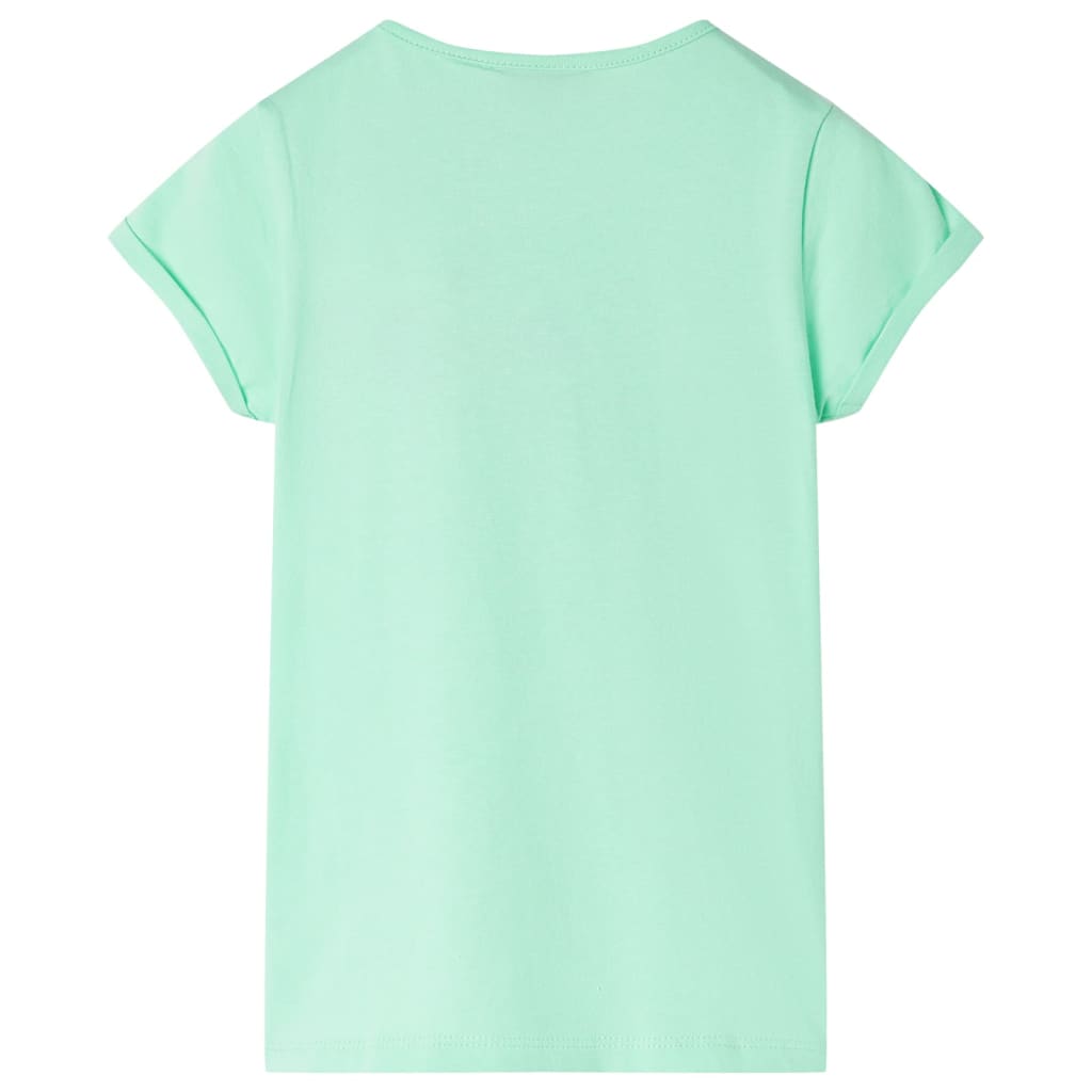 Kinder-T-Shirt Knallgrün 116