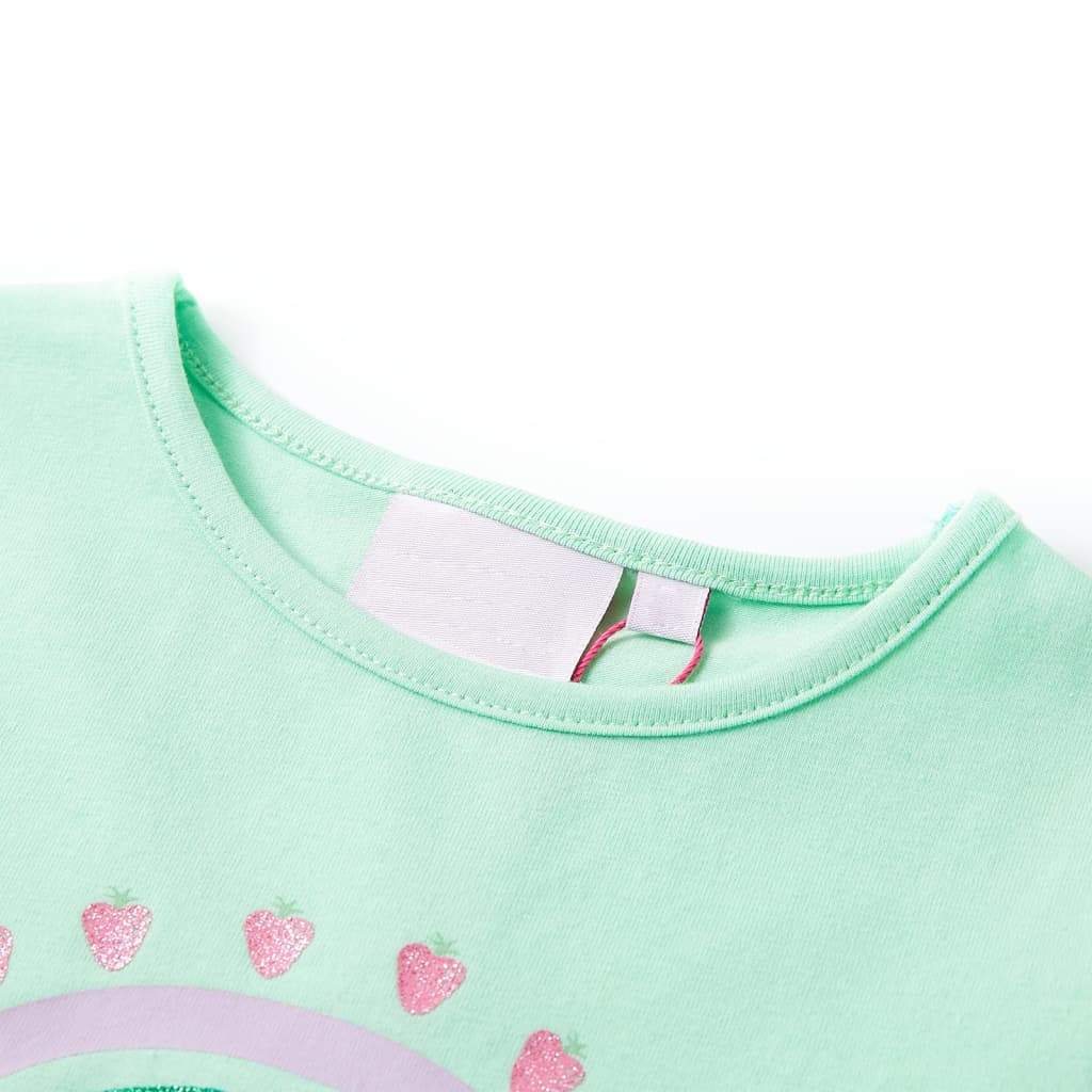 Kinder-T-Shirt Knallgrün 116