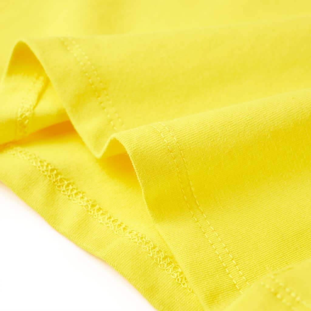 Kinder-T-Shirt Knallgelb 104