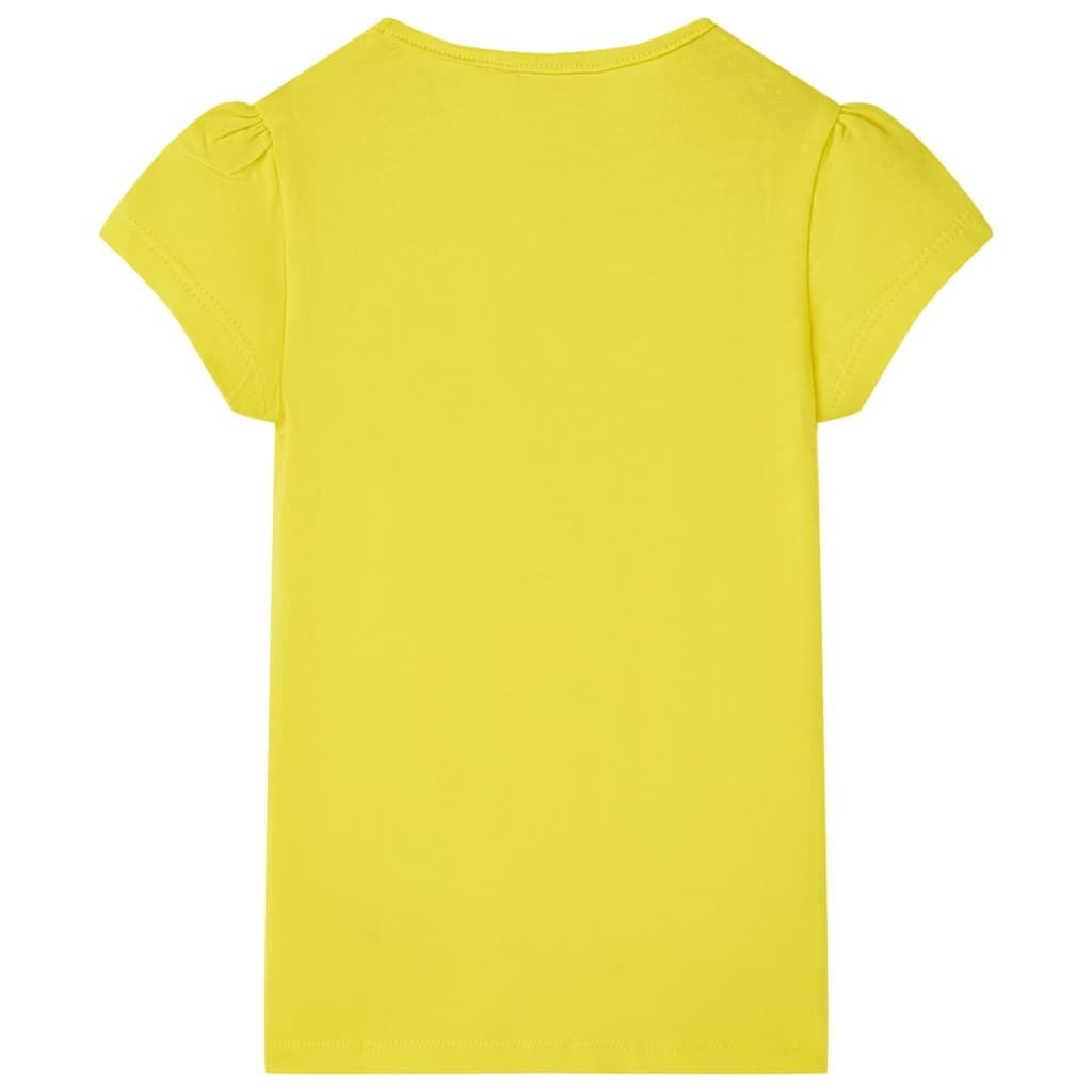 Kinder-T-Shirt Knallgelb 116