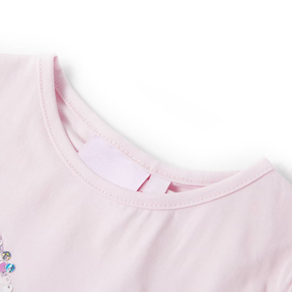 Kinder-T-Shirt mit Flügelärmeln Zartrosa 128
