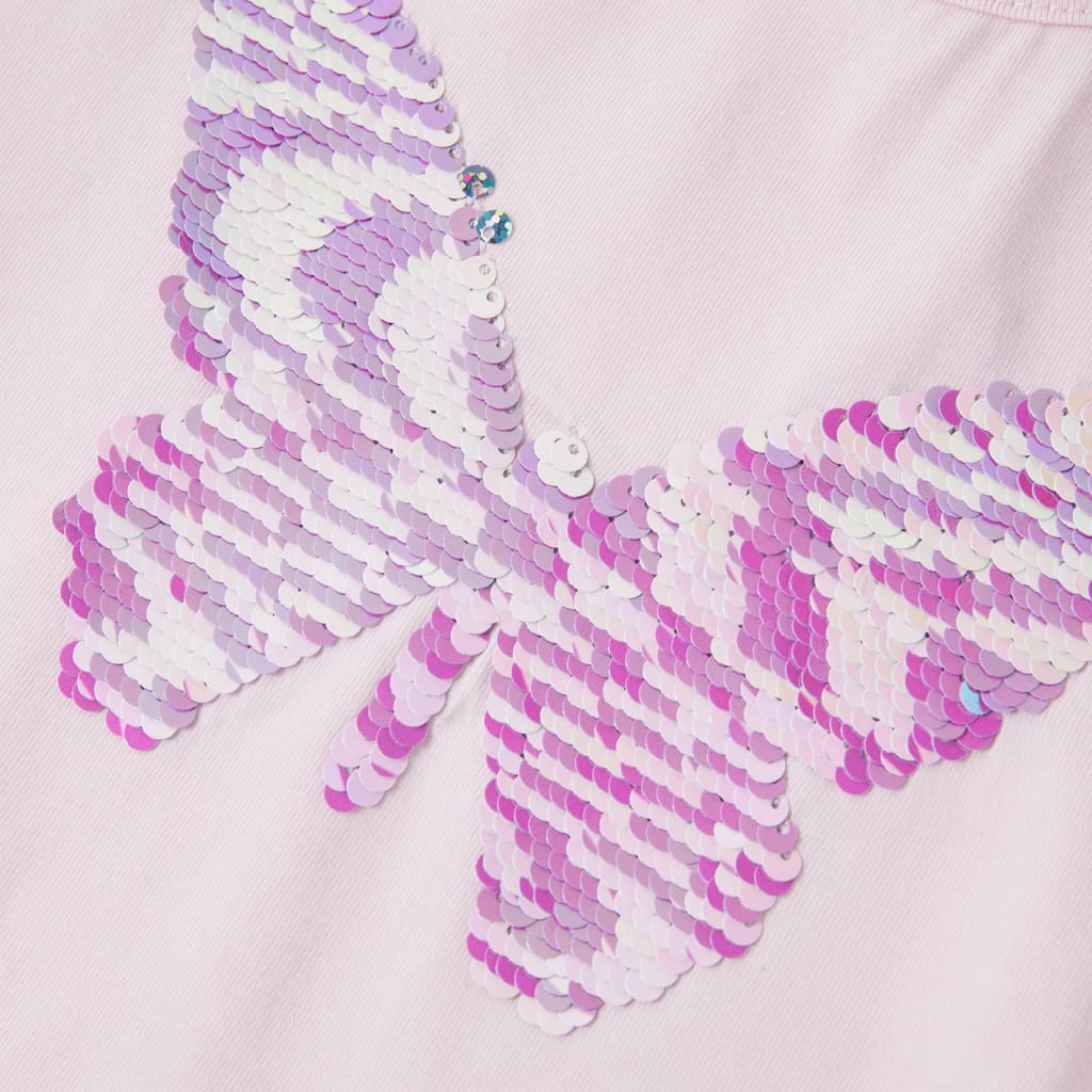 Kinder-T-Shirt mit Flügelärmeln Zartrosa 128