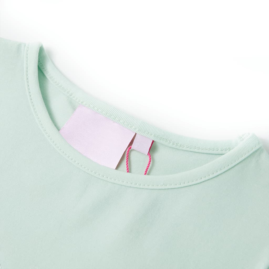 Kinder-T-Shirt mit Flügelärmeln Helles Minzgrün 128