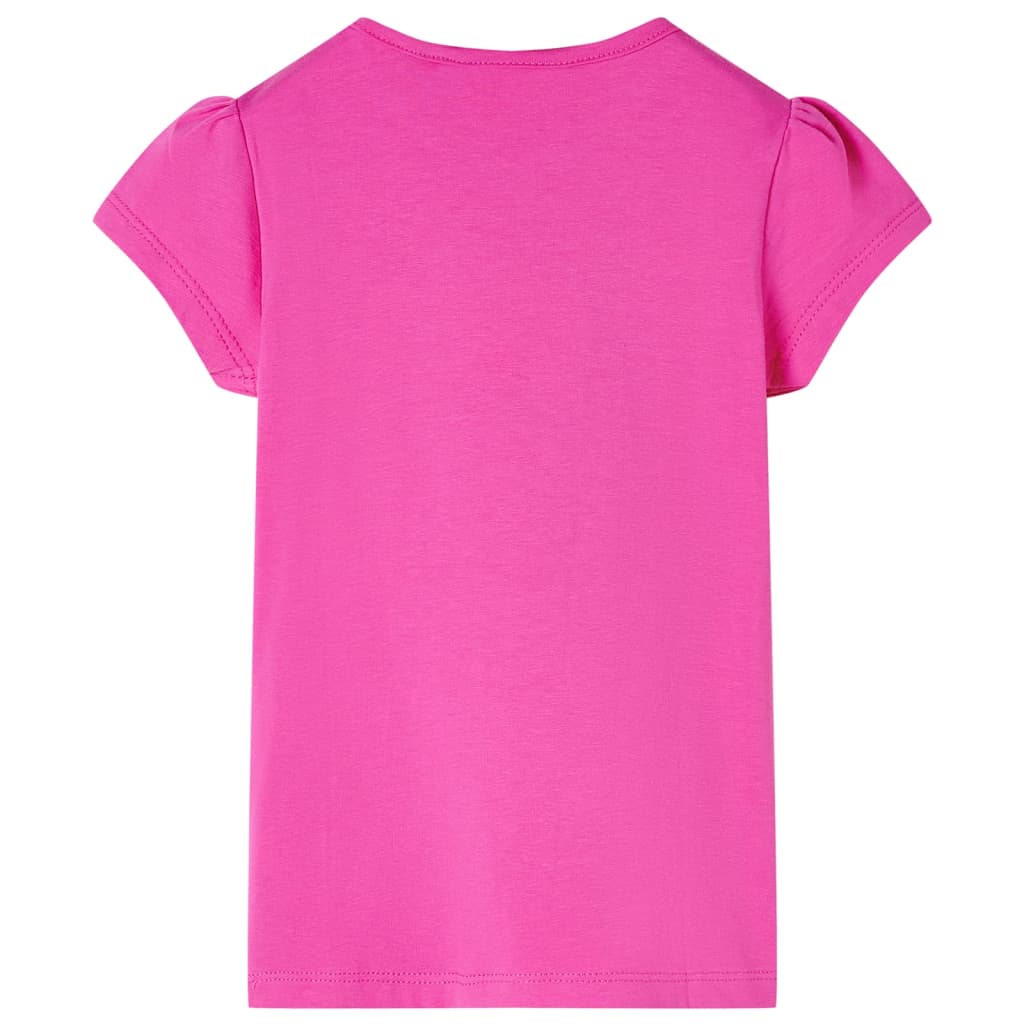 Kinder-T-Shirt mit Flügelärmeln Dunkelrosa 128