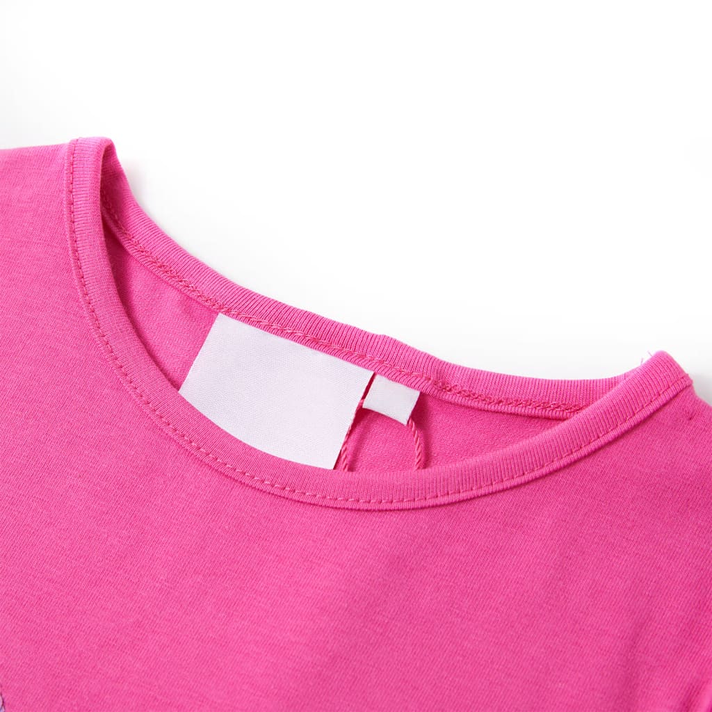 Kinder-T-Shirt mit Flügelärmeln Dunkelrosa 128