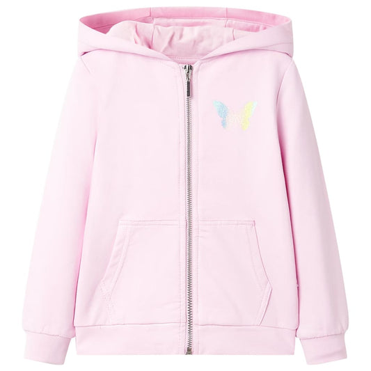 Kinder-Kapuzenpullover Hellrosa 104