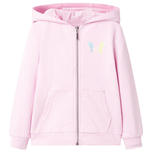 Kinder-Kapuzenpullover Hellrosa 116