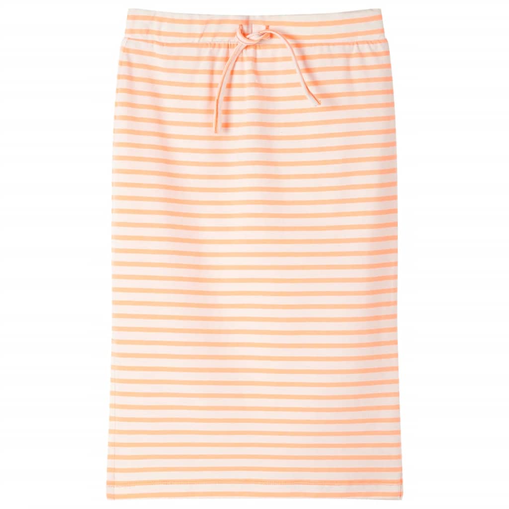 Kinderrock mit Streifen Gerade Neonorange 92