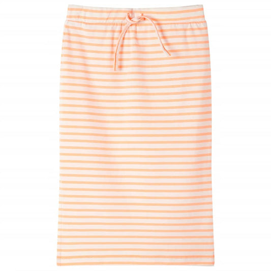 Kinderrock mit Streifen Gerade Neonorange 92