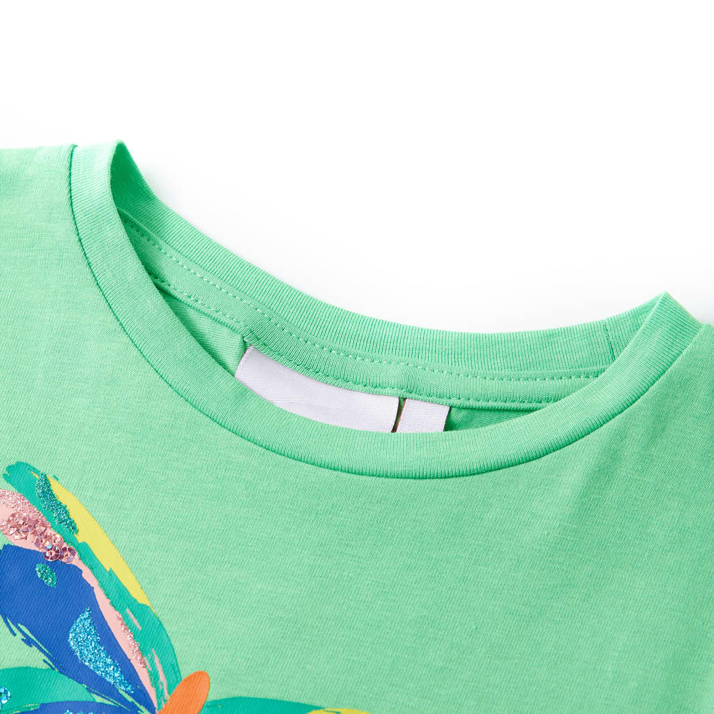 Kinder-T-Shirt Hellgrün 116