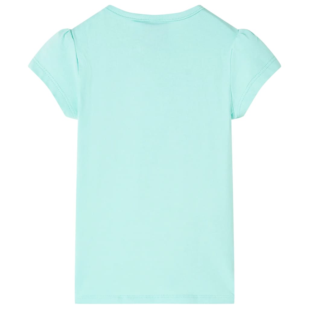 Kinder-T-Shirt Helles Minzgrün 116